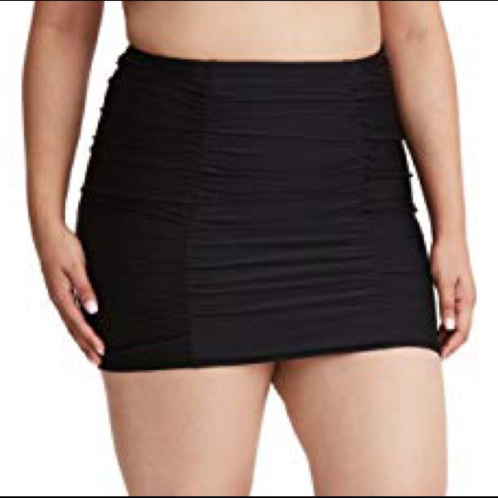Torrid Ruched High Waist Swim Skirt sz 00